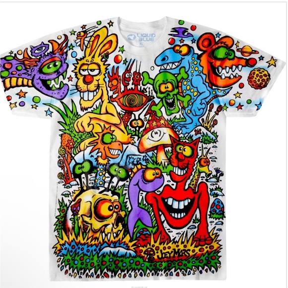 Liquid Blue Joey Mars Zidzoii Graphic Art T XXL NWT Unisex - Picture 3 of 8